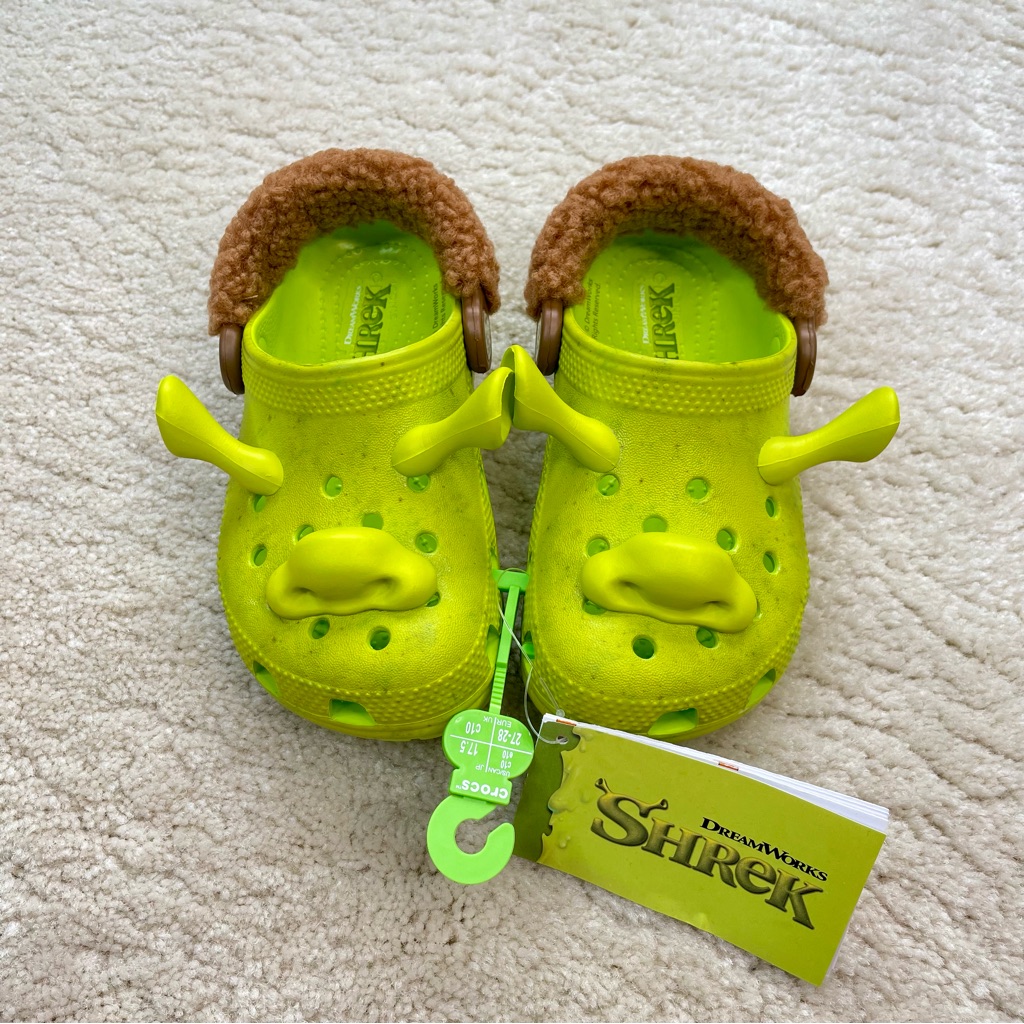 [Us J6] Crocs Classic Clogs Dreamworks Shrek Kids Green